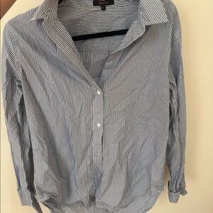 Quince poplin striped shirt